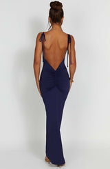 Sanya Maxi Dress - Navy Dress Babyboo Fashion Premium Exclusive Design