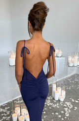 Sanya Maxi Dress - Navy Dress Babyboo Fashion Premium Exclusive Design