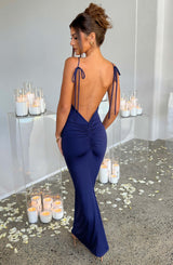 Sanya Maxi Dress - Navy Dress Babyboo Fashion Premium Exclusive Design