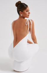 Sanya Maxi Dress - White Dress Babyboo Fashion Premium Exclusive Design