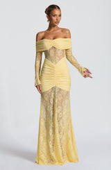 Sauline Maxi Dress - Lemon Dress Babyboo Fashion Premium Exclusive Design