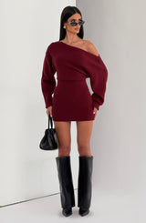 Sawyer Mini Dress - Burgundy Dress Babyboo Fashion Premium Exclusive Design