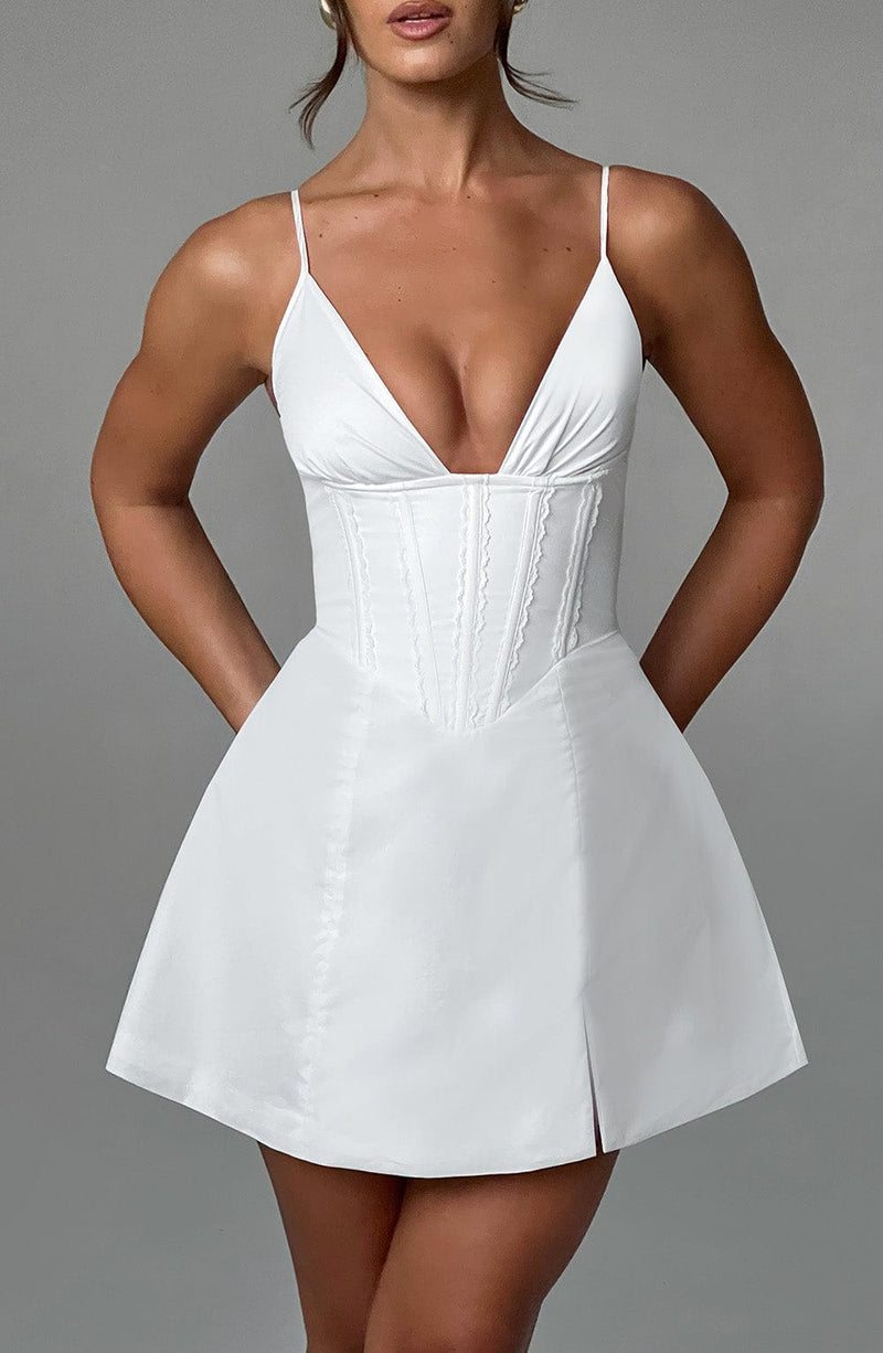 Sela Mini Dress - Ivory Dress XS Babyboo Fashion Premium Exclusive Design