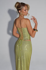 Serena Top - Olive Tops Babyboo Fashion Premium Exclusive Design