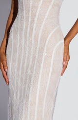 Sian Maxi Dress - Ivory Embellishment Dress Babyboo Fashion Premium Exclusive Design