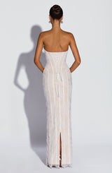 Sian Maxi Dress - Ivory Embellishment Dress Babyboo Fashion Premium Exclusive Design