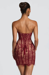 Sian Mini Dress - Burgundy Dress Babyboo Fashion Premium Exclusive Design