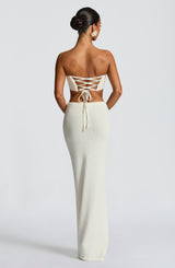 Sola Maxi Skirt - Ivory Skirt Babyboo Fashion Premium Exclusive Design