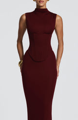 Soline Maxi Dress - Cherry Lacquer Dress Babyboo Fashion Premium Exclusive Design