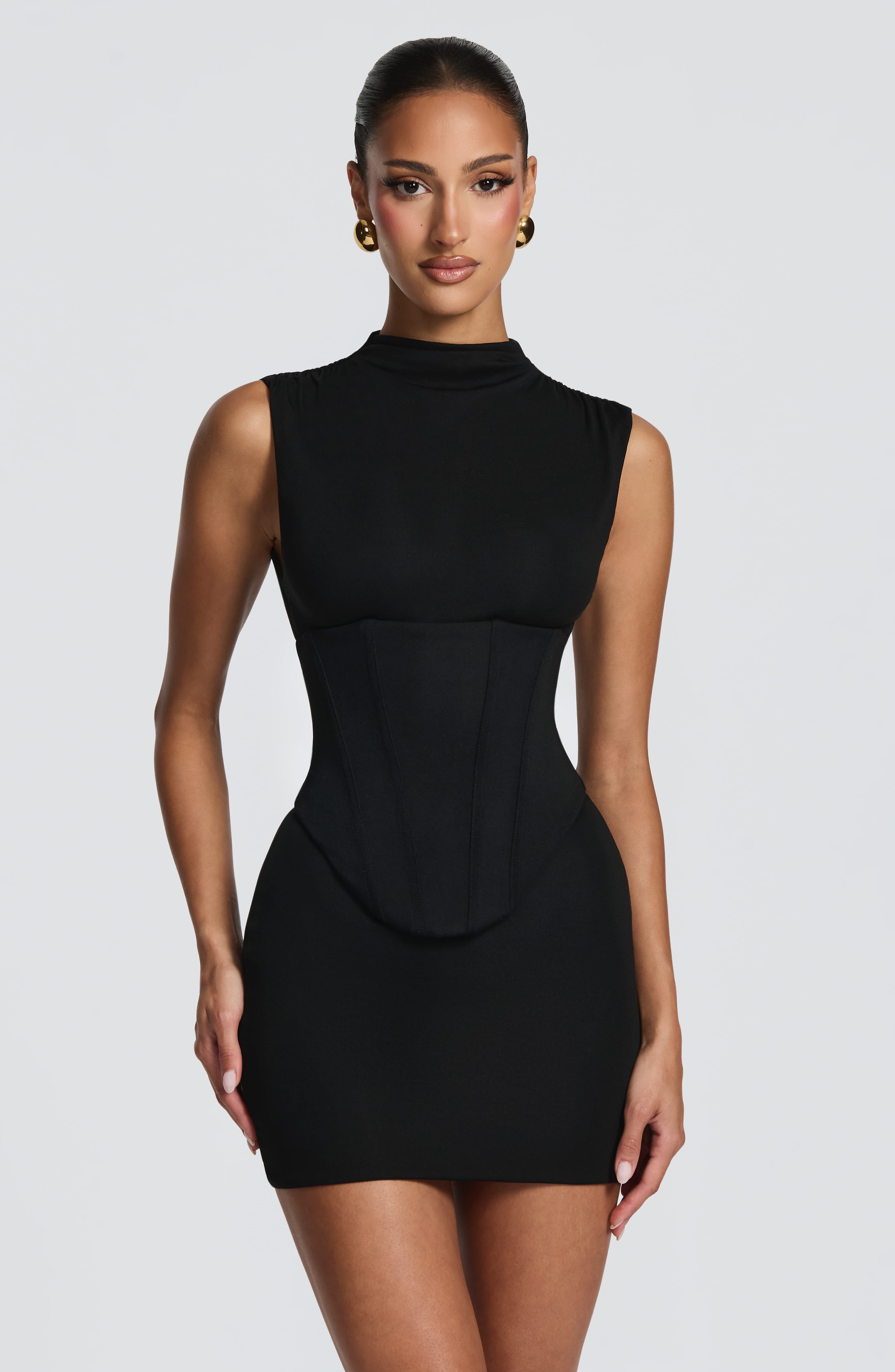 Babyboo Soline Mini Dress in Black Size L