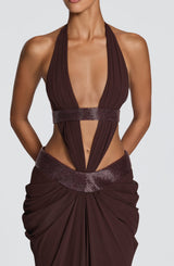 Sophie Maxi Dress - Plum Brown Dress Babyboo Fashion Premium Exclusive Design