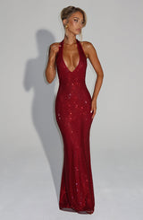 Starla Maxi Dress - Wine Dress Babyboo Fashion Premium Exclusive Design