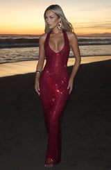 Starla Maxi Dress - Wine Dress Babyboo Fashion Premium Exclusive Design
