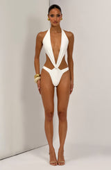 Stella Swimsuit - White Swimwear Babyboo Fashion Premium Exclusive Design
