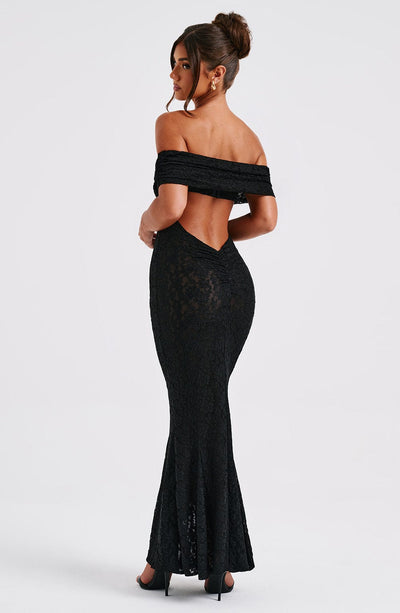 Shop Formal Dress - Stephanie Maxi Dress - Black third image
