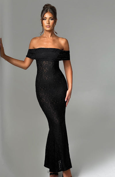 Shop Formal Dress - Stephanie Maxi Dress - Black fifth image