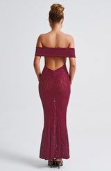 Stephanie Maxi Dress - Burgundy Dress Babyboo Fashion Premium Exclusive Design