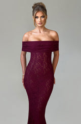 Stephanie Maxi Dress - Burgundy Dress Babyboo Fashion Premium Exclusive Design