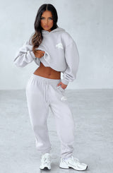 Studio Sweatpants - Light Grey/White Pants Babyboo Fashion Premium Exclusive Design