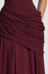 Sura Maxi Dress - Cherry Lacquer