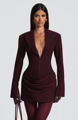 Susie Mini Dress - Plum Dress Babyboo Fashion Premium Exclusive Design