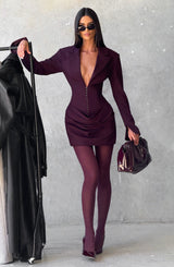 Susie Mini Dress - Plum Dress Babyboo Fashion Premium Exclusive Design