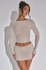 Tani Mini Skirt - Nude Skirt XS Babyboo Fashion Premium Exclusive Design