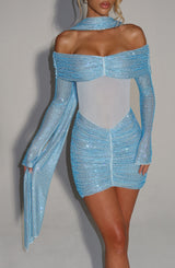 Tavia Scarf - Aqua Accessories ONE SIZE Babyboo Fashion Premium Exclusive Design