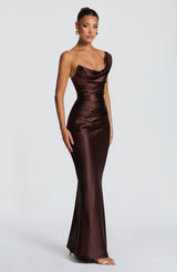 Thalassa Maxi Dress - Plum Brown Dress Babyboo Fashion Premium Exclusive Design