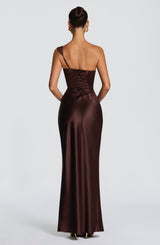 Thalassa Maxi Dress - Plum Brown Dress Babyboo Fashion Premium Exclusive Design