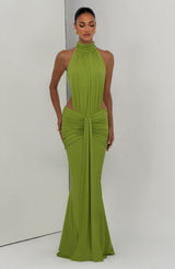 Thekla Maxi Dress - Olive Dress Babyboo Fashion Premium Exclusive Design