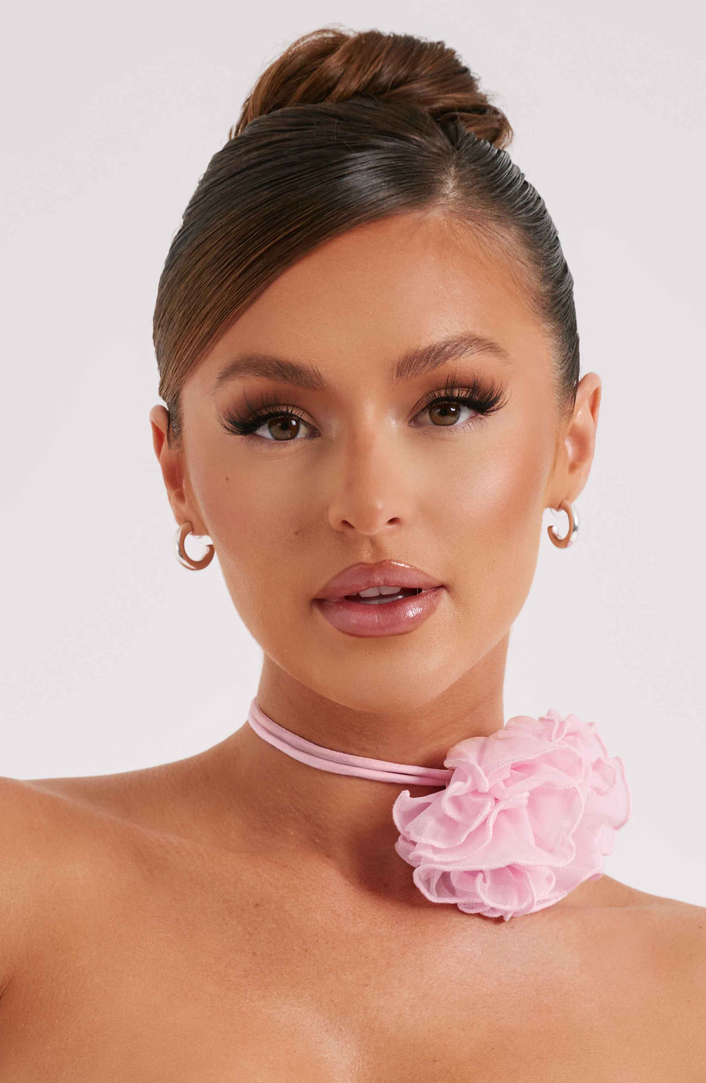 Tilli Floral Neck Tie Pink BABYBOO