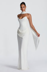 Tindra Maxi Dress - Ivory Dress Babyboo Fashion Premium Exclusive Design