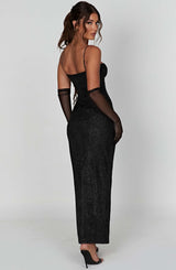 Trixie Maxi Dress - Black Sparkle Dress Babyboo Fashion Premium Exclusive Design