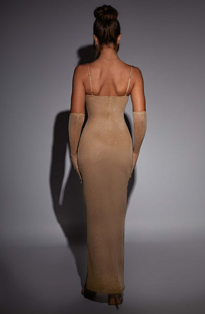 Trixie Maxi Dress - Gold Sparkle - View 4 | Shop Formal Dress