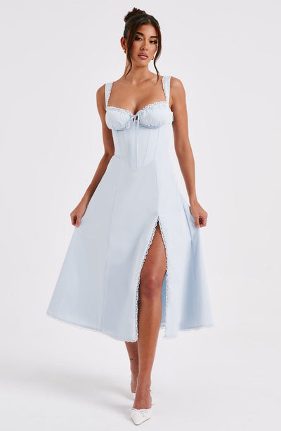 Shop Formal Dress - Ulrika Midi Dress - Blue third image
