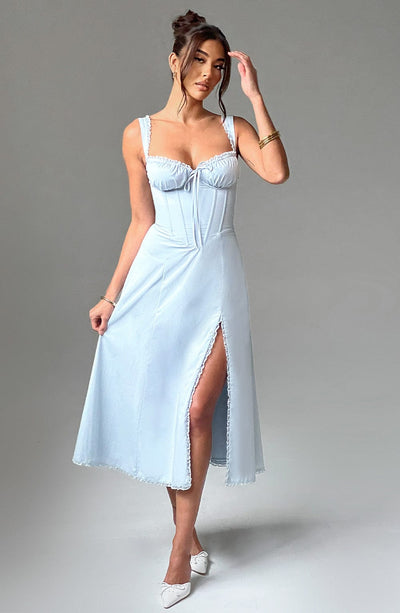 Shop Formal Dress - Ulrika Midi Dress - Blue fifth image