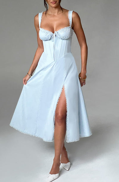 Shop Formal Dress - Ulrika Midi Dress - Blue sixth image