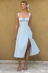 Ulrika Midi Dress - Blue Dress Babyboo Fashion Premium Exclusive Design
