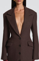 Ursula Coat - Plum Brown Jacket Babyboo Fashion Premium Exclusive Design