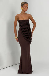 Vienna Maxi Dress - Plum Brown Dress Babyboo Fashion Premium Exclusive Design