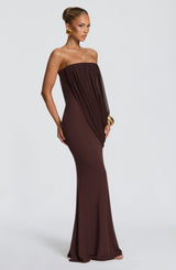 Vienna Maxi Dress - Plum Brown Dress Babyboo Fashion Premium Exclusive Design