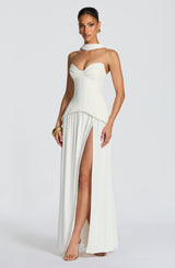 Vietta Maxi Dress - Ivory Dress Babyboo Fashion Premium Exclusive Design