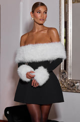 Villanelle Mini Dress - Black/White Dress Babyboo Fashion Premium Exclusive Design