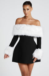 Villanelle Mini Dress - Black/White Dress Babyboo Fashion Premium Exclusive Design