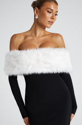 Vittoria Midi Dress - Black/White Dress Babyboo Fashion Premium Exclusive Design