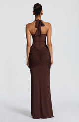 Vixen Maxi Dress - Plum Brown Dress Babyboo Fashion Premium Exclusive Design