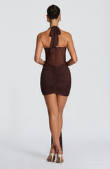 Vixen Mini Dress - Plum Brown Dress Babyboo Fashion Premium Exclusive Design