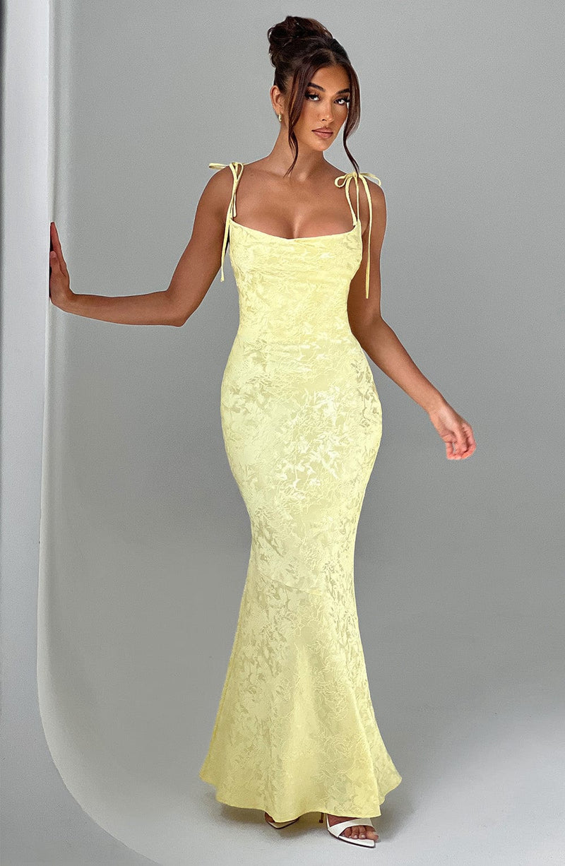 Whitney Maxi Dress - Lemon Dress Babyboo Fashion Premium Exclusive Design