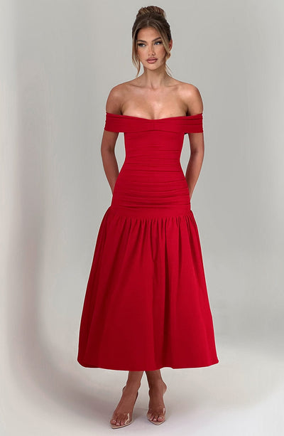 Wilhelmina Midaxi Dress - Red - View 4 | Shop Formal Dress